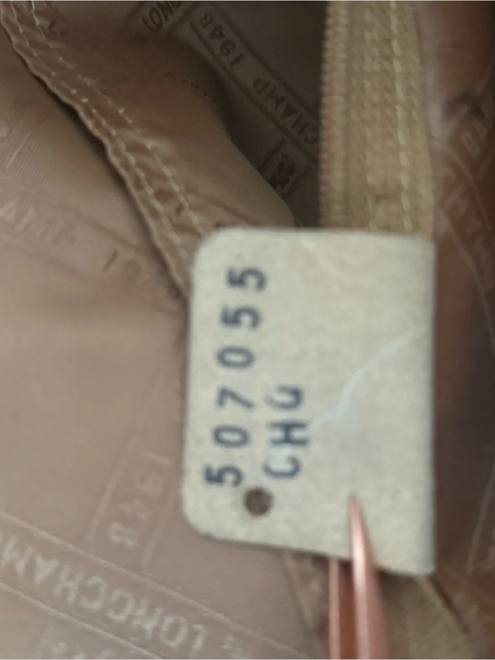Longchamp Tan Leather Shoulder Bag with Buckled Flap